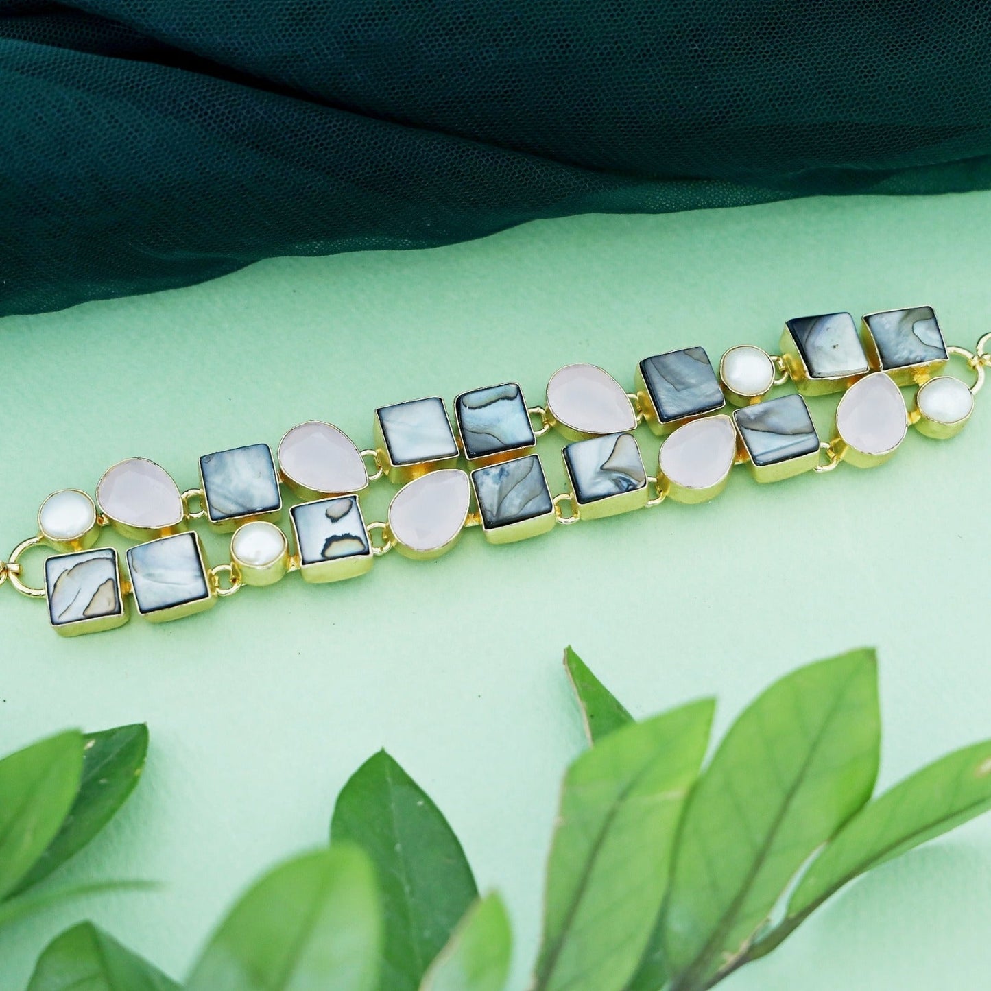 Light Blue And White Choker