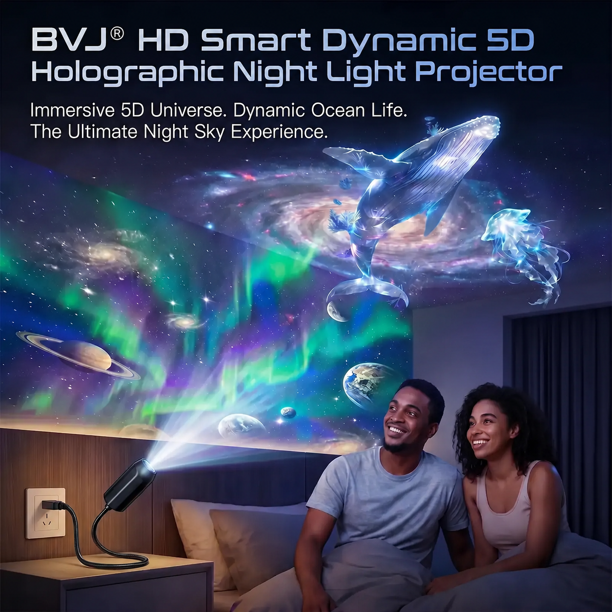 BVJ® 5D Galaxy Ocean Projector for Bedroom 💖