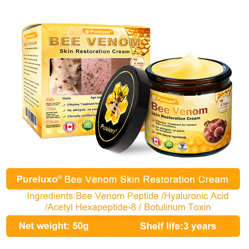 Made and Shipped from CAN ✨ Pureluxo® Bee Venom Skin Restoration Cream ⏰ LAST DAY 80% OFF
