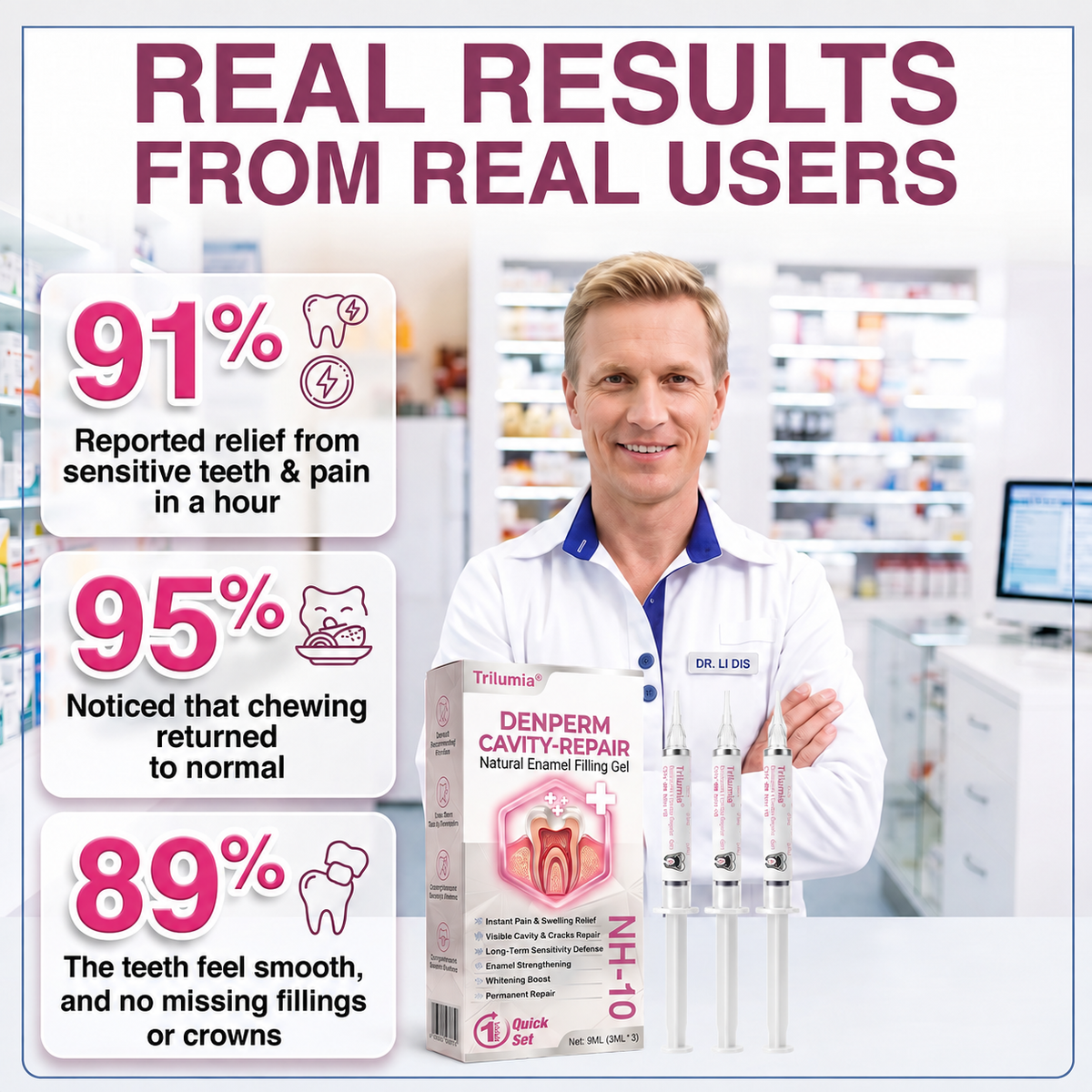 👨‍⚕️ Official Store ✨ Trilumia® DenPerm 🦷 Cavity-Repair Natural Enamel Filling Gel 🍀